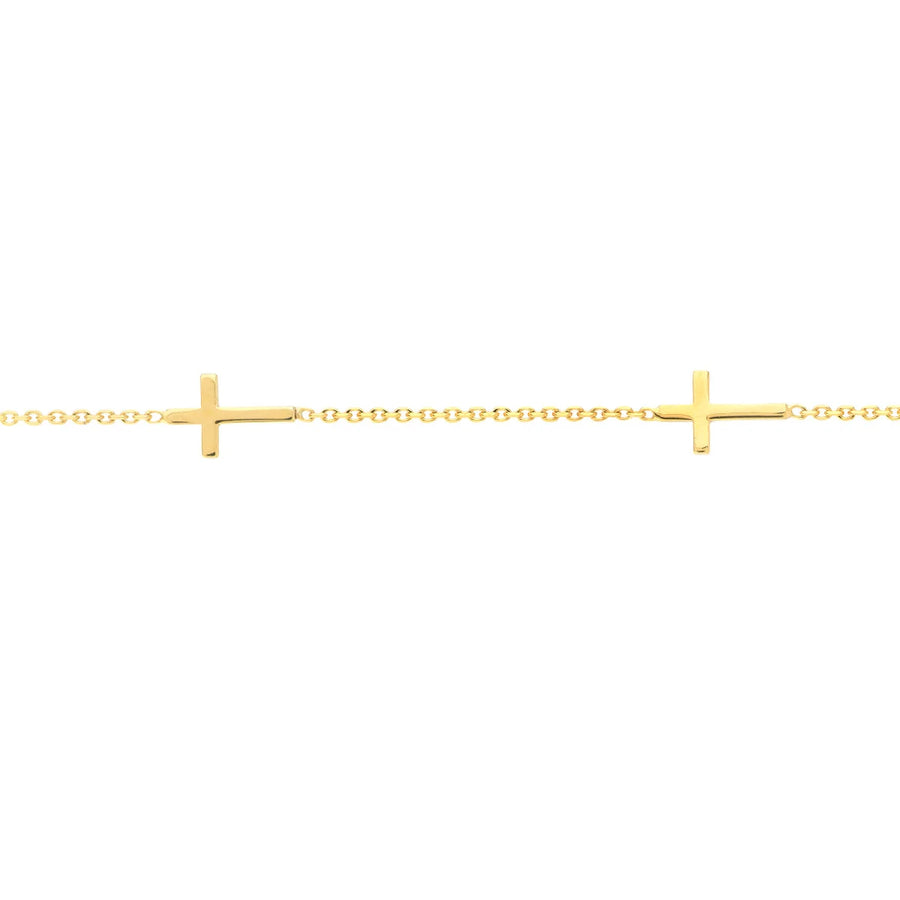 cross gold bracelet