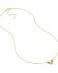 14k gold tennis necklace