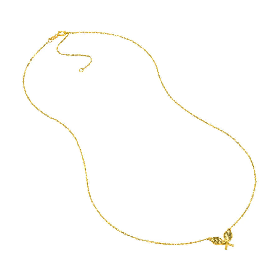 14k gold tennis necklace