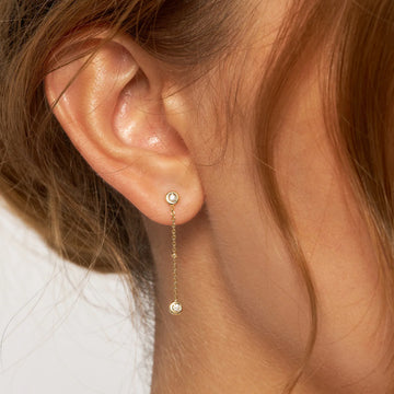 diamond chain earrings