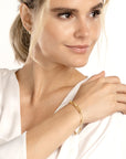 14k solid gold paperclip bracelet