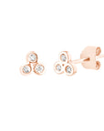 rose gold stud earrings