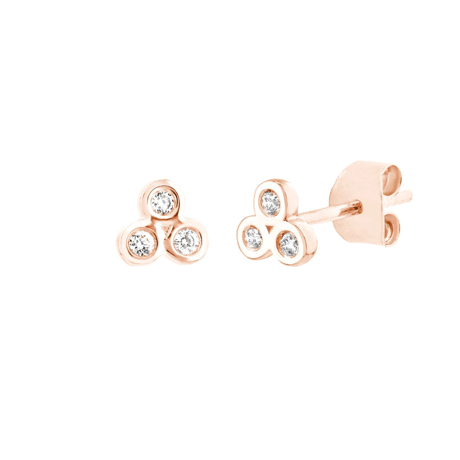 rose gold stud earrings