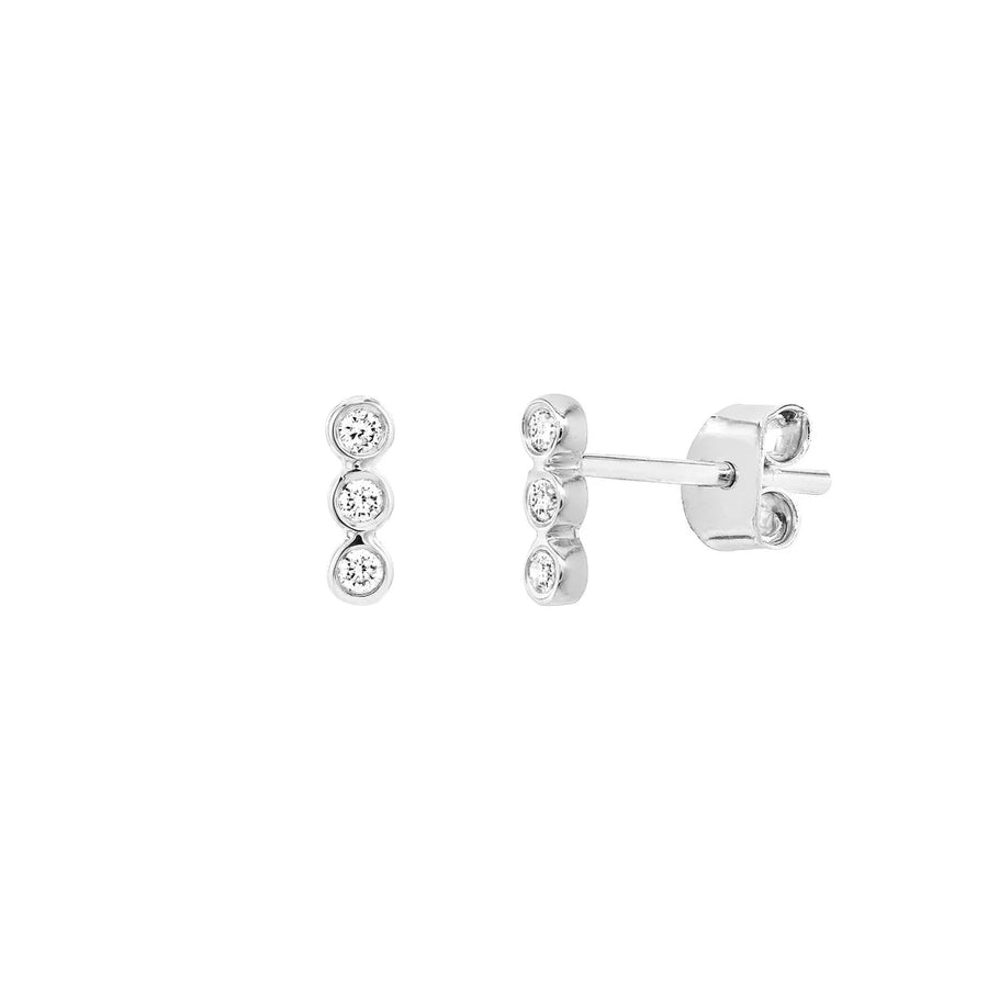 white gold diamond stud earrings