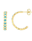 turquoise gold earrings