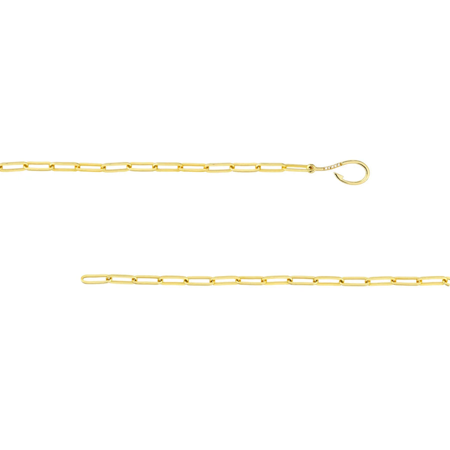 14k gold paperclip bracelet