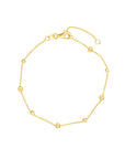 14k gold beaded bracelet