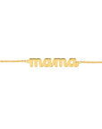 solid gold mama bracelet