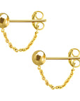 14K gold stud earrings