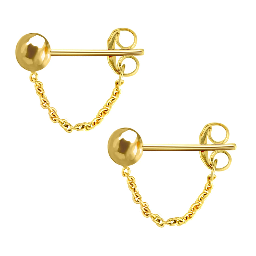 14K gold stud earrings