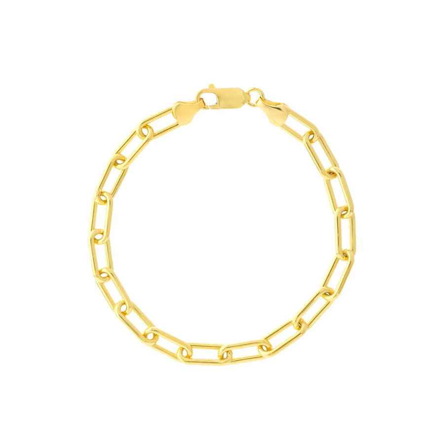 gold paperclip bracelet