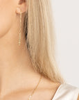 gold chain link earrings