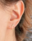 gold chevron earrings