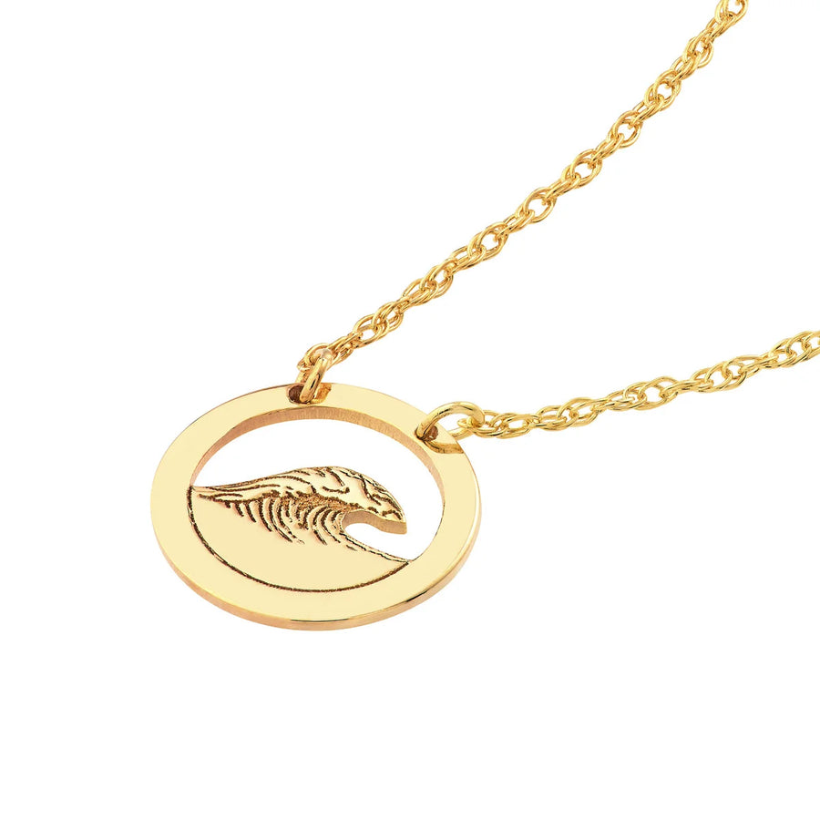 gold wave necklace