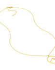 14k gold wave necklace