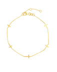 14k gold cross bracelet