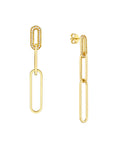 14k gold paperclip earrings