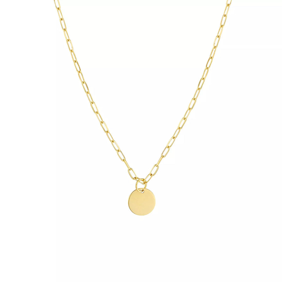 gold circle necklace
