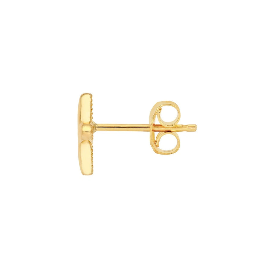 solid gold flower earrings
