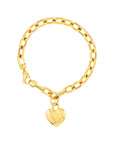 large gold heart bracelet