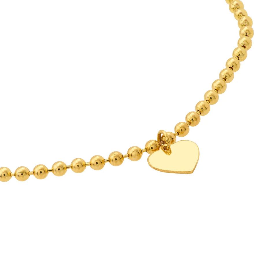 heart bracelet gold