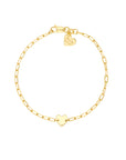 14k gold heart bracelet