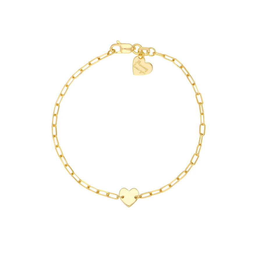 14k gold heart bracelet