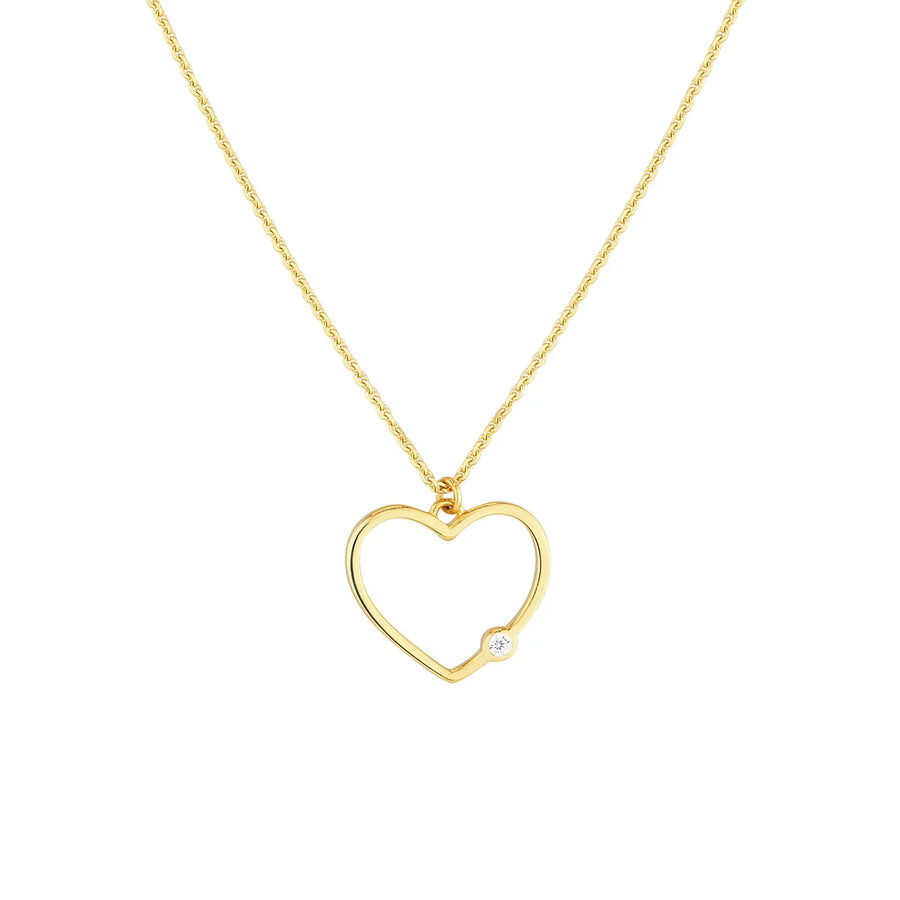 diamond heart necklace
