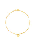 14k gold heart bracelet