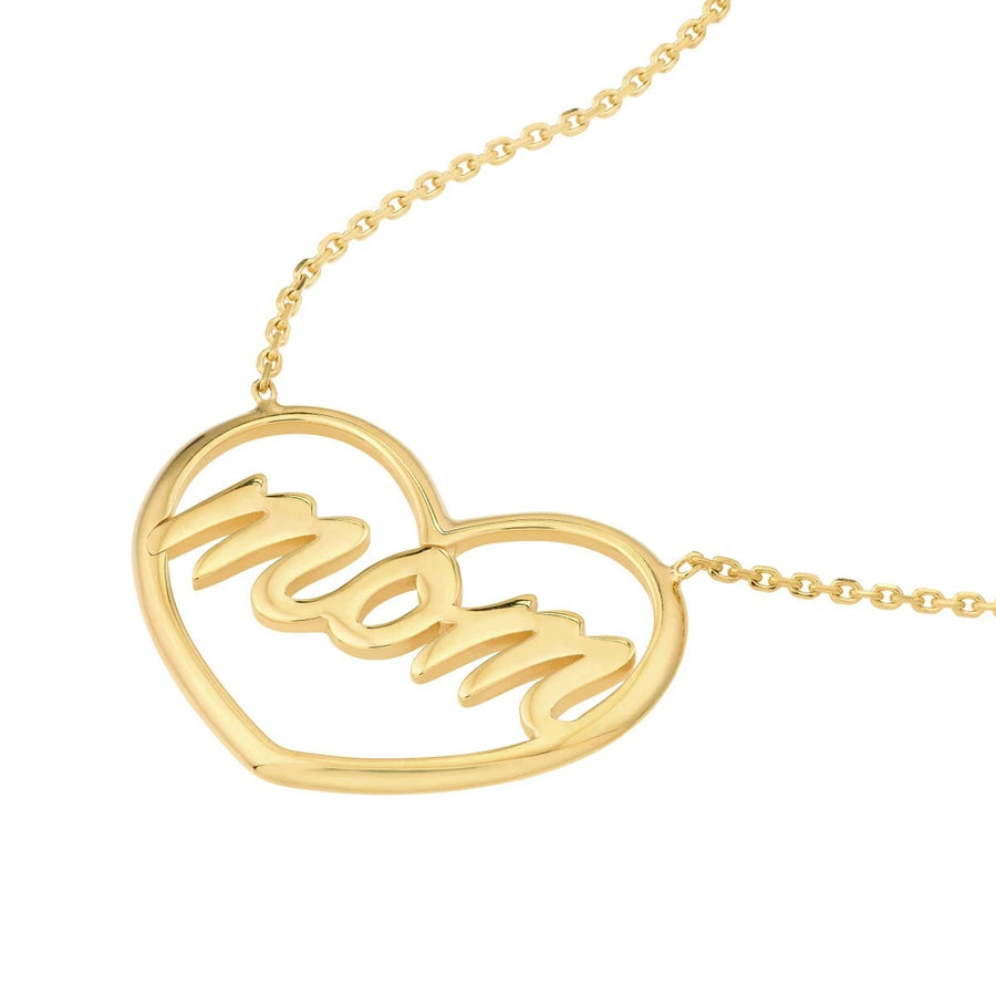 mom script necklace 