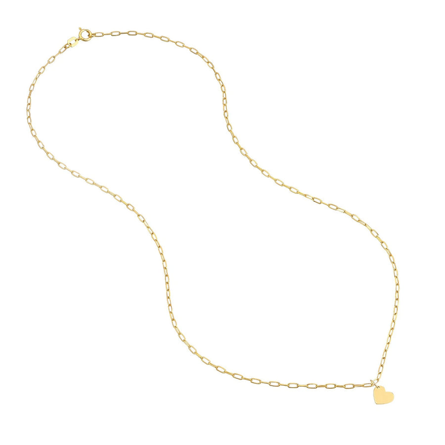 Delicate real gold heart necklace with spring ring clasp