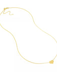 14k solid gold heart necklace