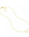 gold open heart necklace