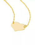 14k heart necklace