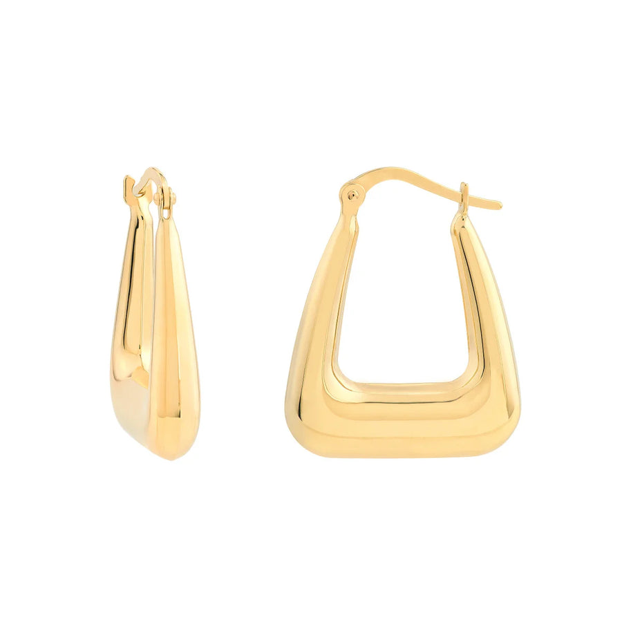 gold square hoop earrings