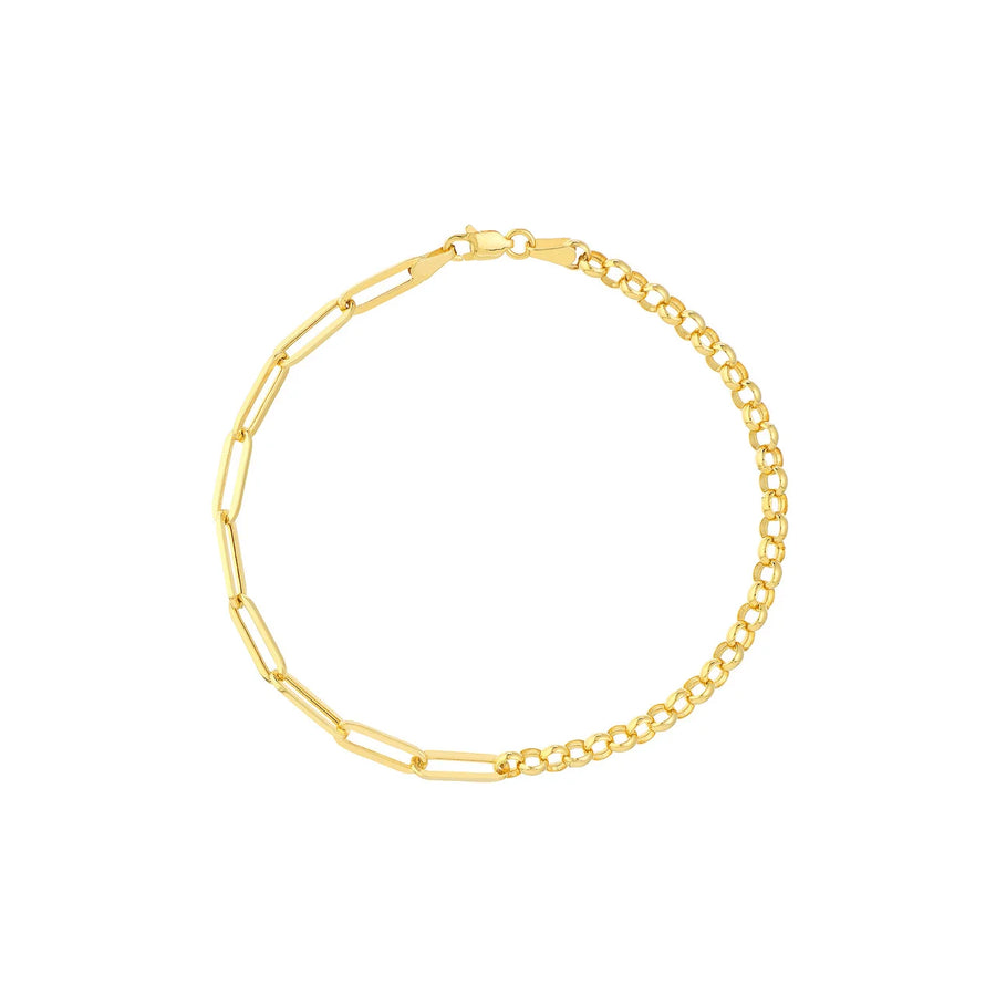 gold rolo chain bracelet