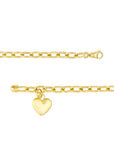 gold heart charm bracelet