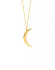 yellow gold moon necklace