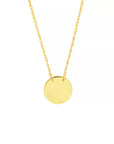 gold disk necklace