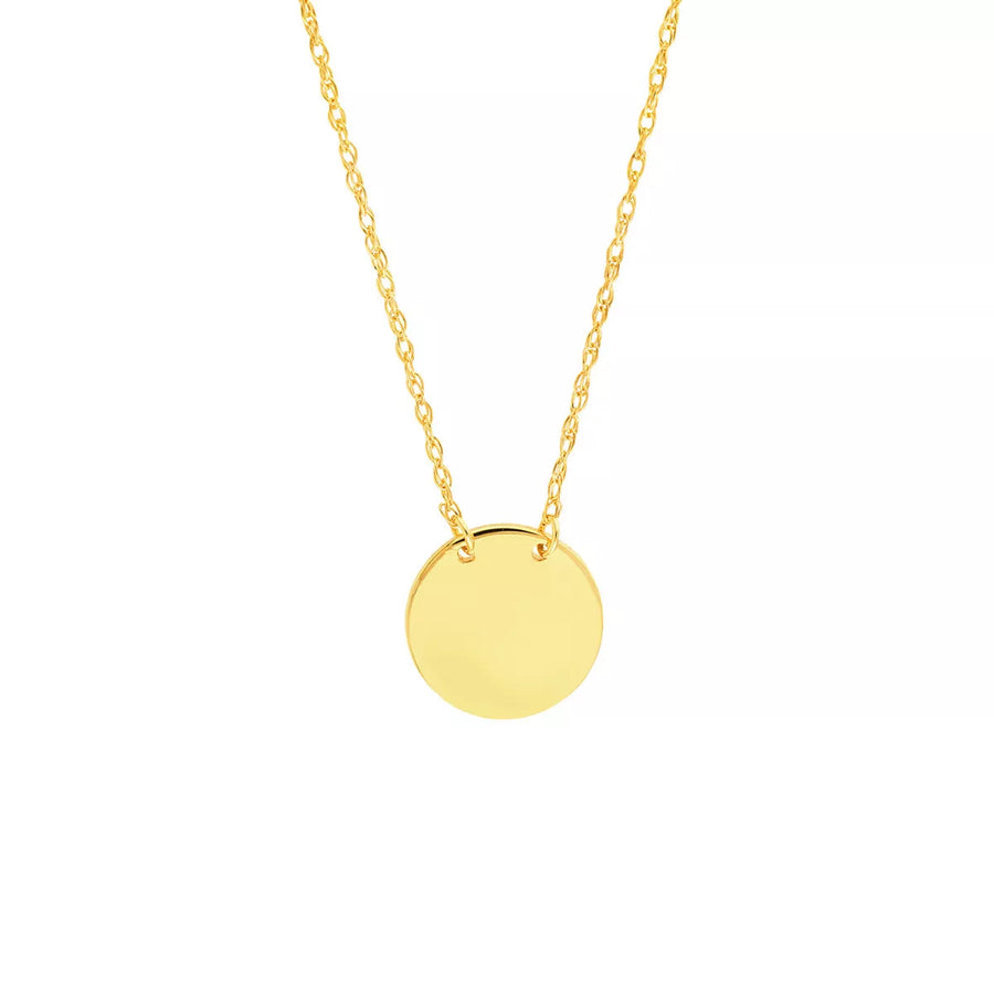 gold disk necklace