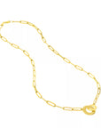 14k gold paperclip necklace