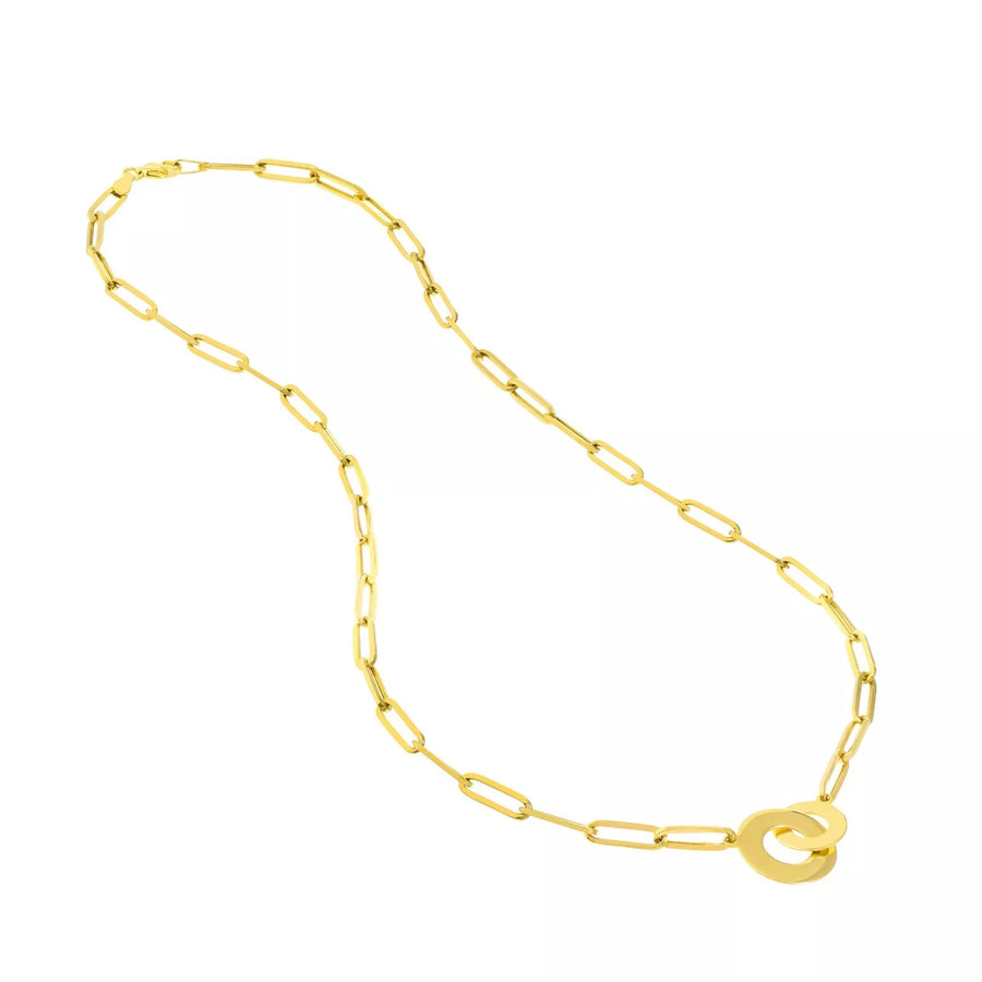 14k gold paperclip necklace