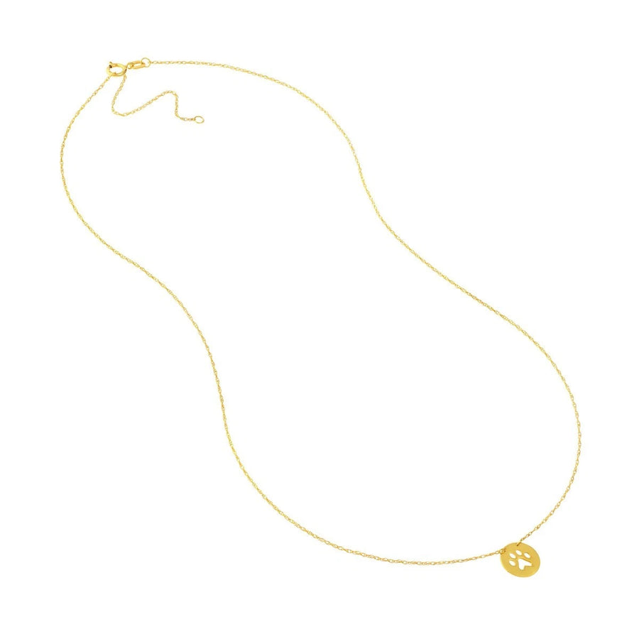 Delicate gold paw pendant necklace for women, symbolic animal tribute jewelry
