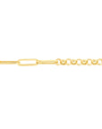 14k gold paperclip chain bracelet