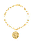 gold coin bracelet 14k