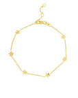 14k gold star bracelet