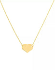 gold heart necklace 14k