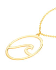 solid gold circle pendant necklace
