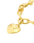 14k heart bracelet