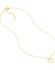 gold heart necklace 14k